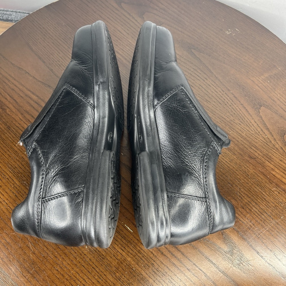 Birkenstock Footprints Shoes Women's 38 / 7-7.5 Black Leather Comfort Loafer - Picture 6 of 16